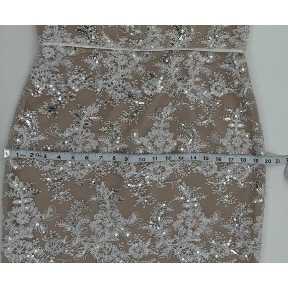 NWT Shani V neck Embroidery Short Sleeve Lace Sequin Cocktail Dress Size 8 - Picture 7 of 15